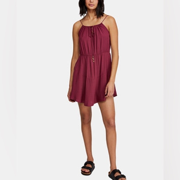 Free People Shake It Up Mini Dress in Pomegranate Size Small - Picture 1 of 11